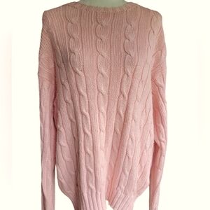 Polo by Ralph Lauren Pink Cable Knit Sweater
